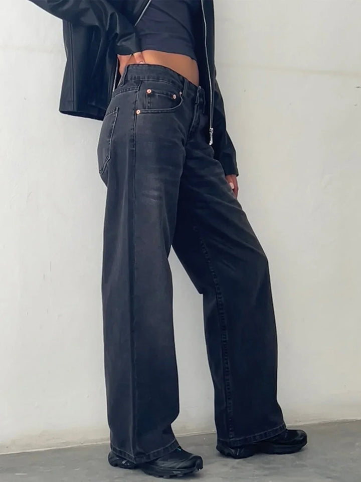 Mavis – Summer Loose Fit Hem Jeans