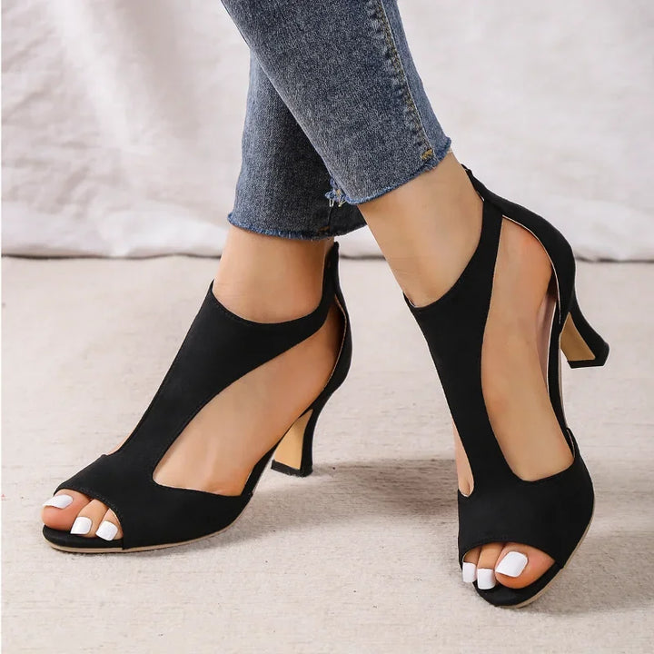 Isobel – Sleek Open-Side Heels