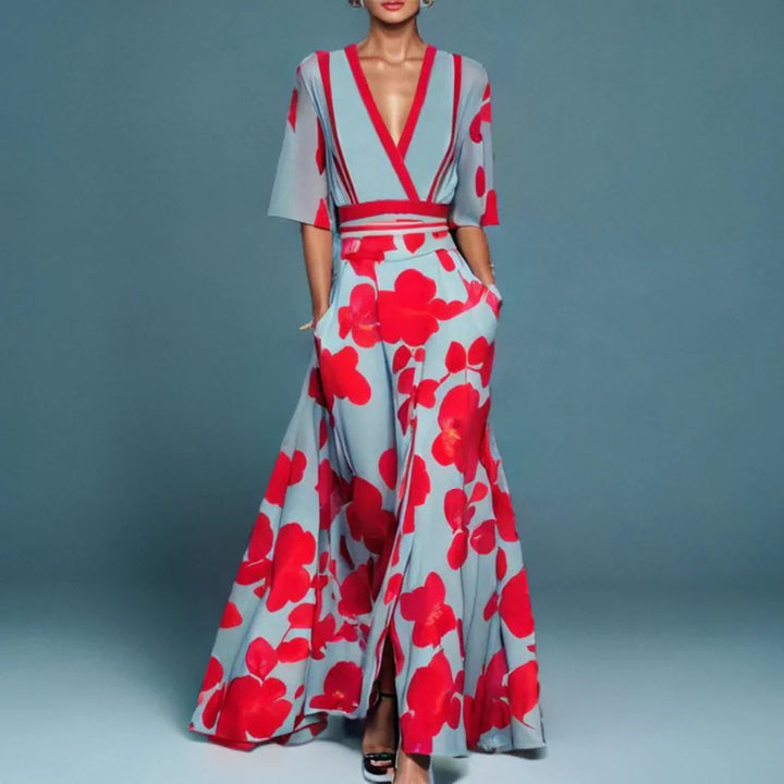 Hilary – Floral Wrap Maxi Dress