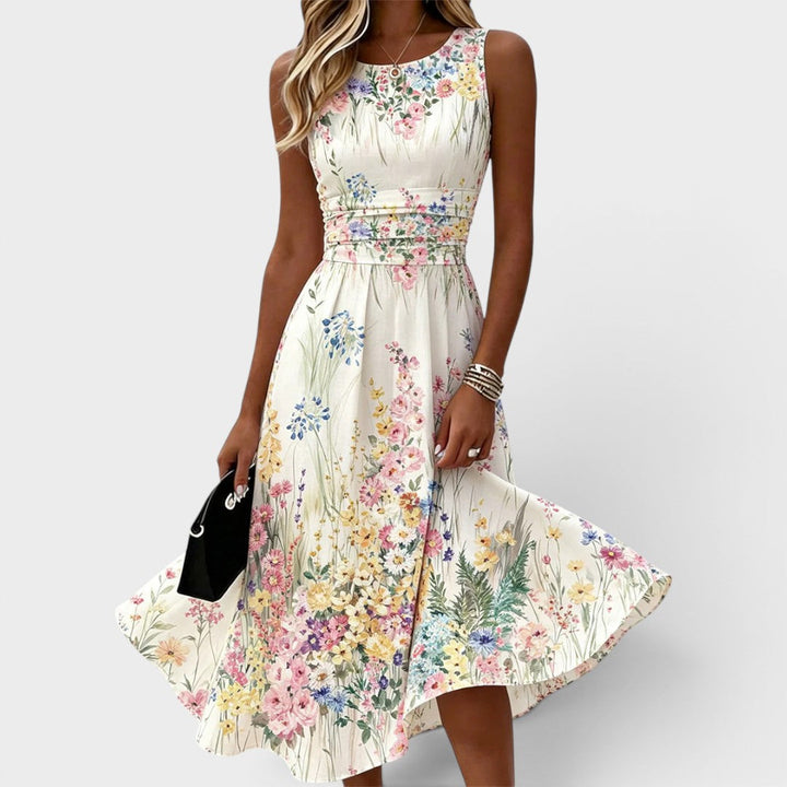 Janice – Floral Midi Dress
