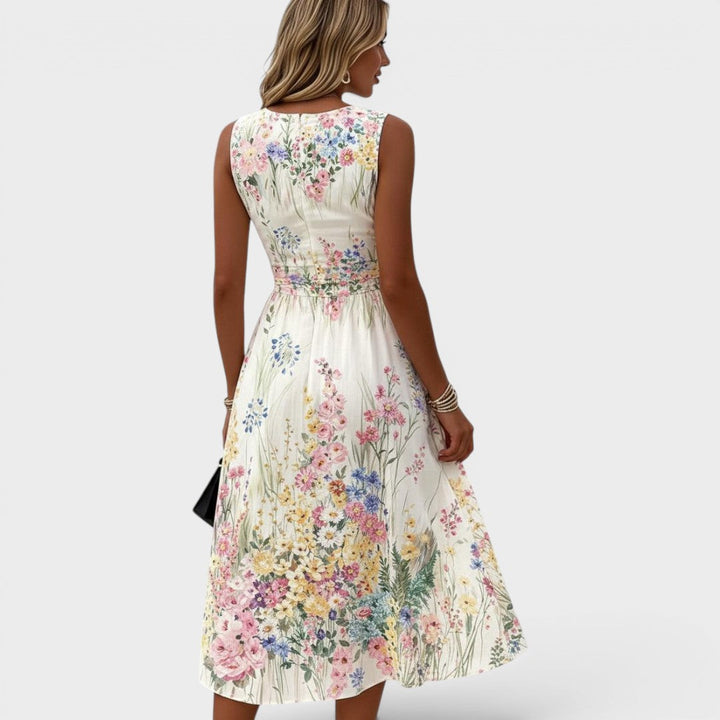 Janice – Floral Midi Dress