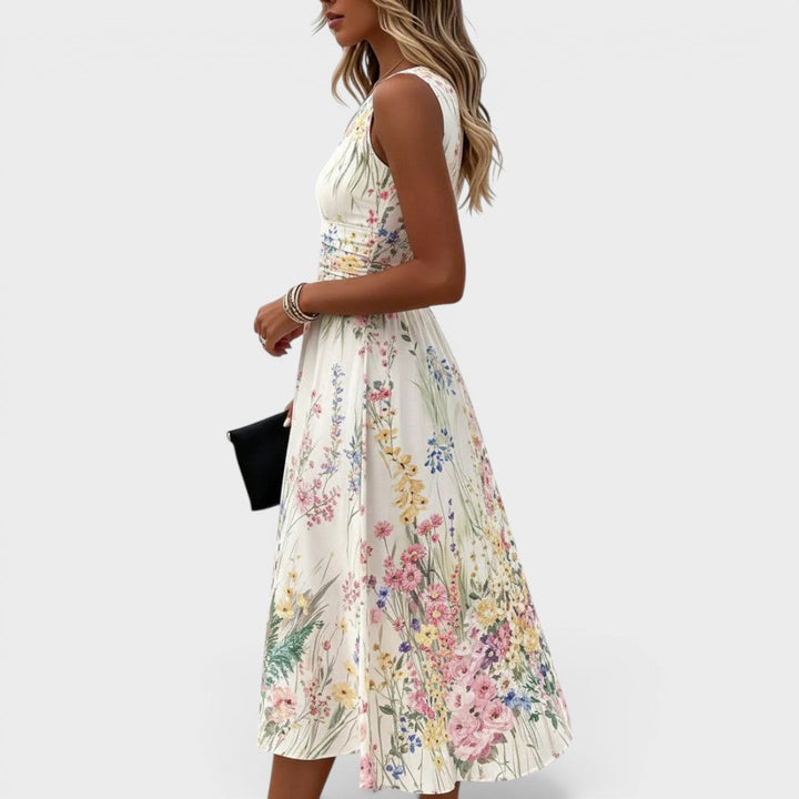 Janice – Floral Midi Dress