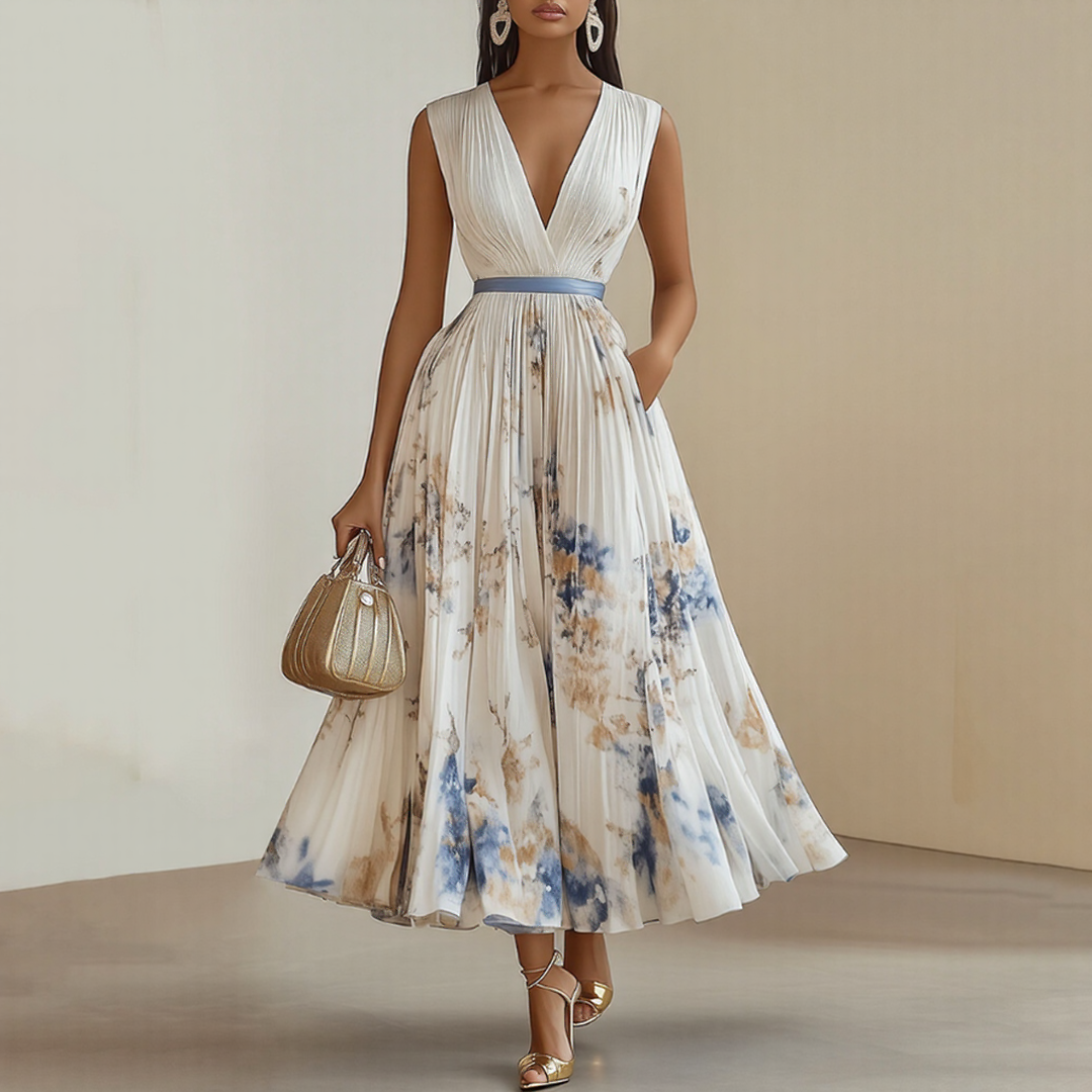 Judith – Elegant Pleated Maxi Dress