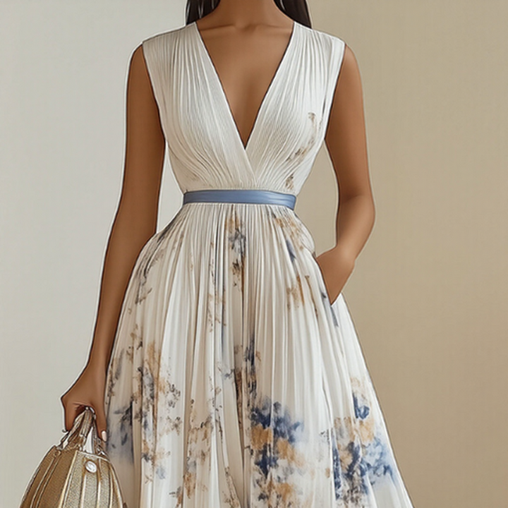 Judith – Elegant Pleated Maxi Dress