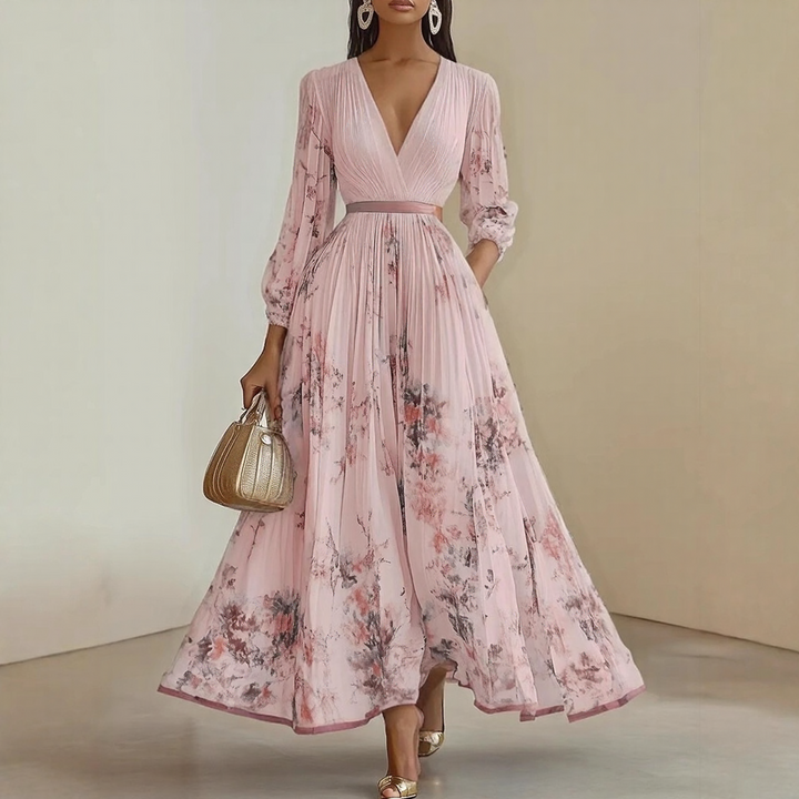Judith – Elegant Pleated Maxi Dress