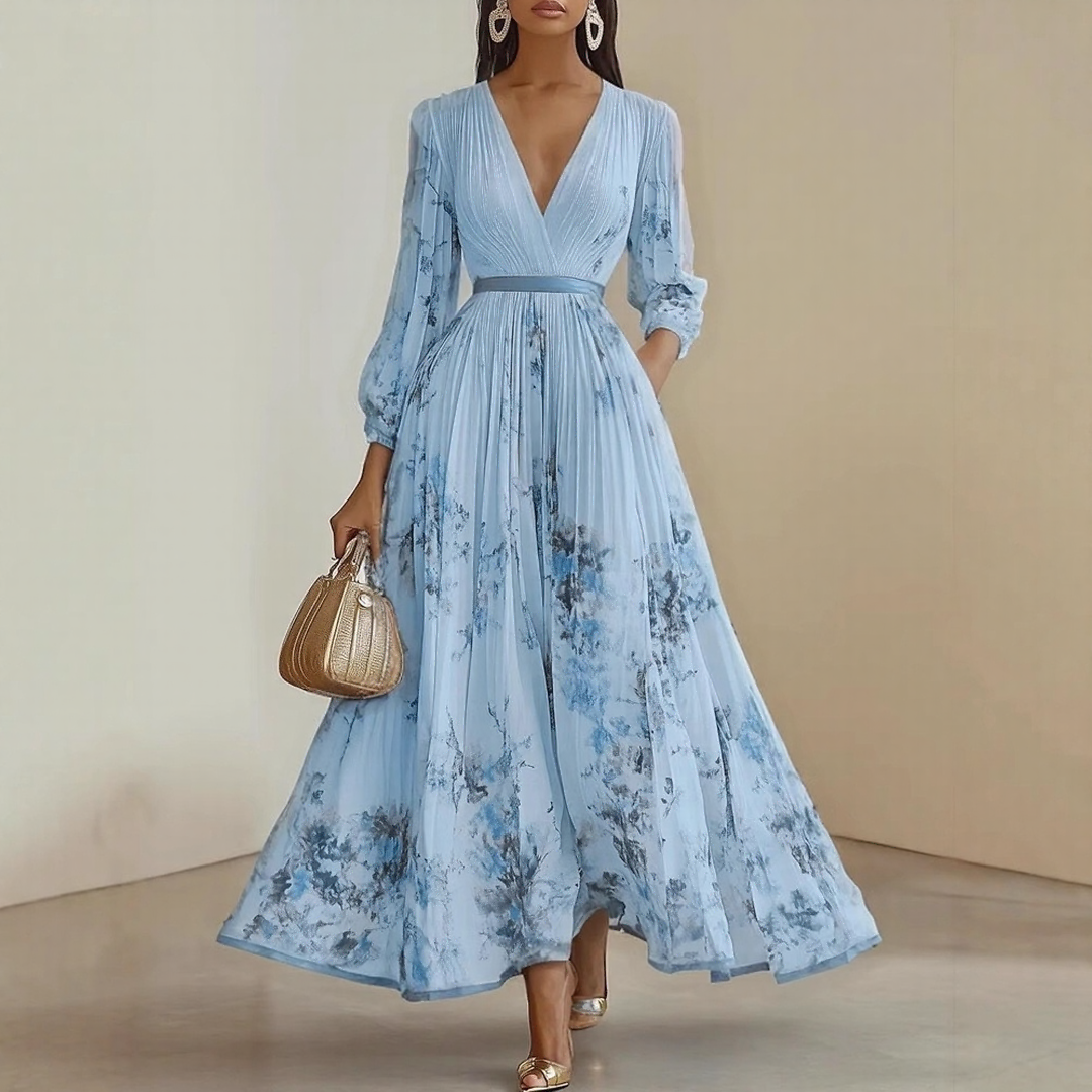 Judith – Elegant Pleated Maxi Dress