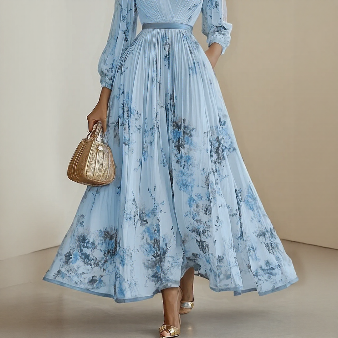 Judith – Elegant Pleated Maxi Dress