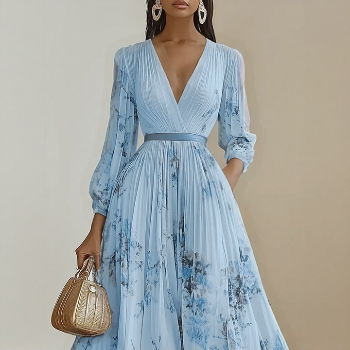 Judith – Elegant Pleated Maxi Dress