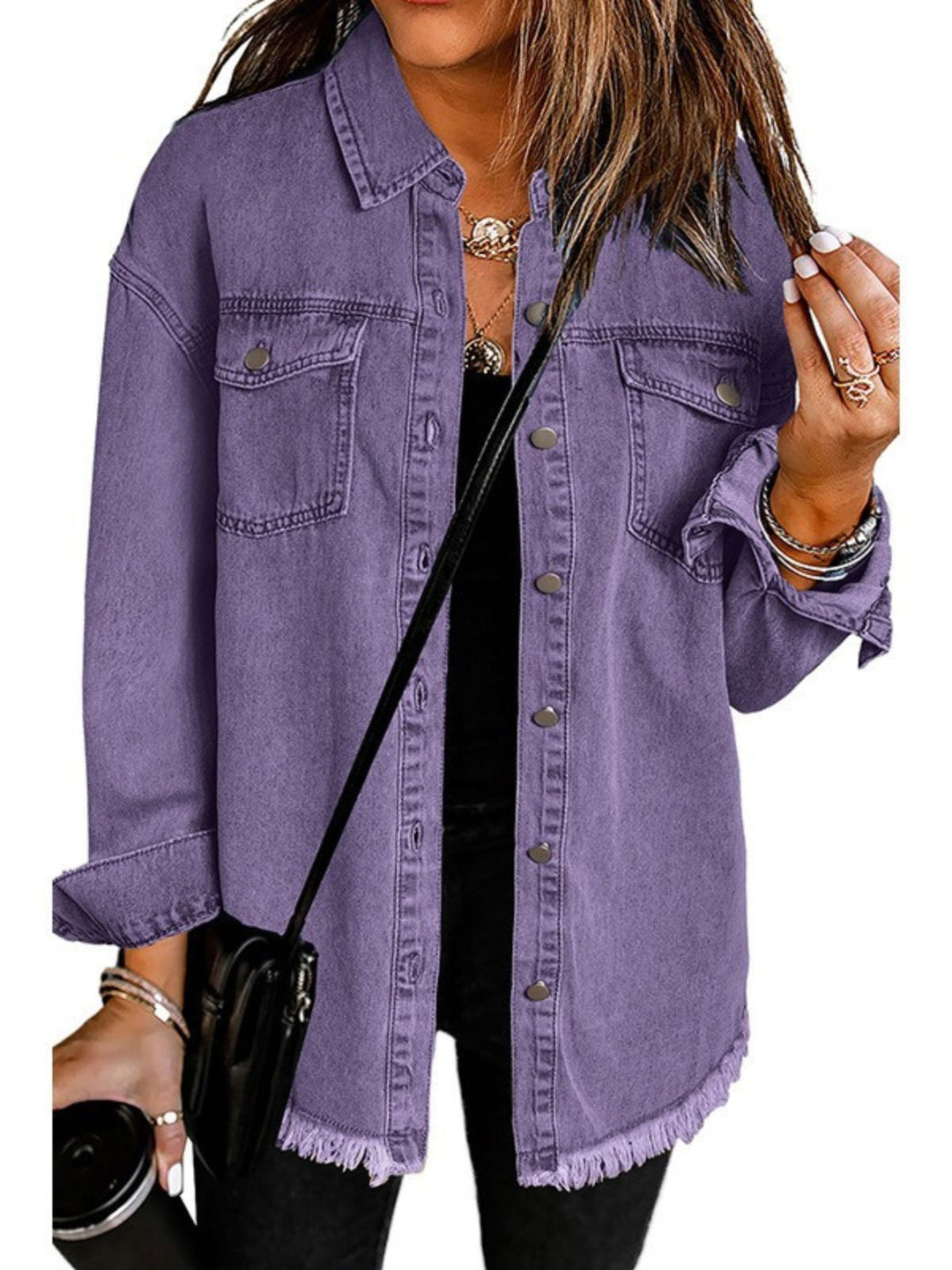 Jean – Casual Long Sleeve Button Down Jacket