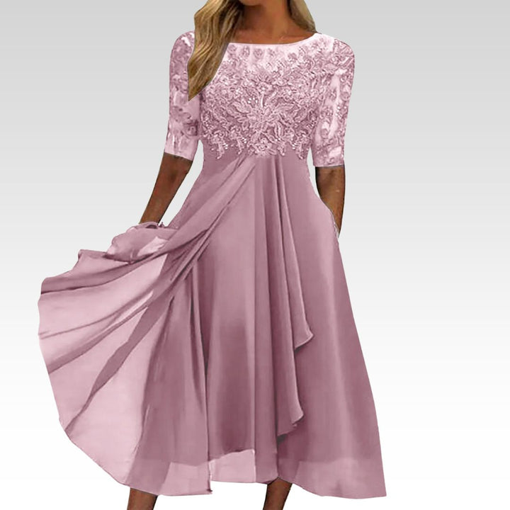 Carole – Lace Bodice Midi Dress