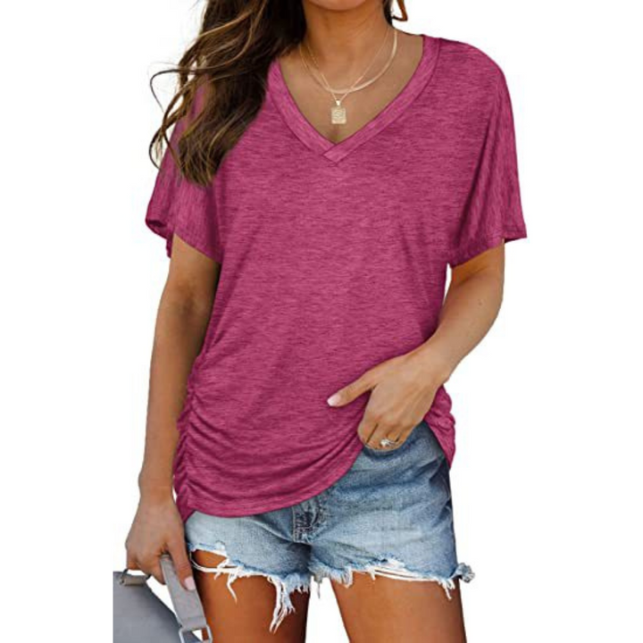 Eily – Classic V-Neck Loose Fit Shirt