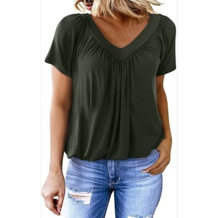 Kathleen – Casual V-Neck Top