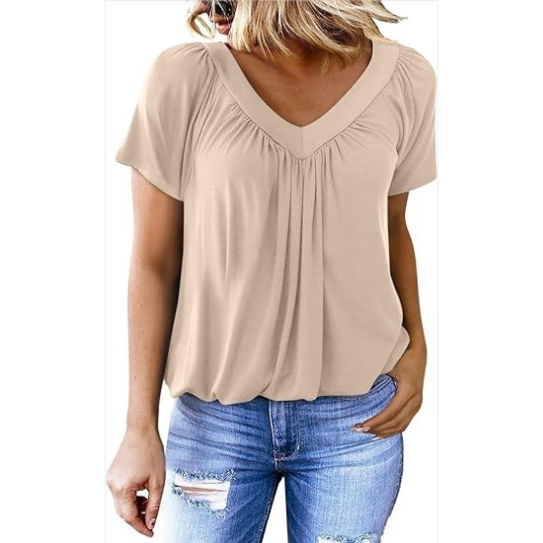 Kathleen – Casual V-Neck Top