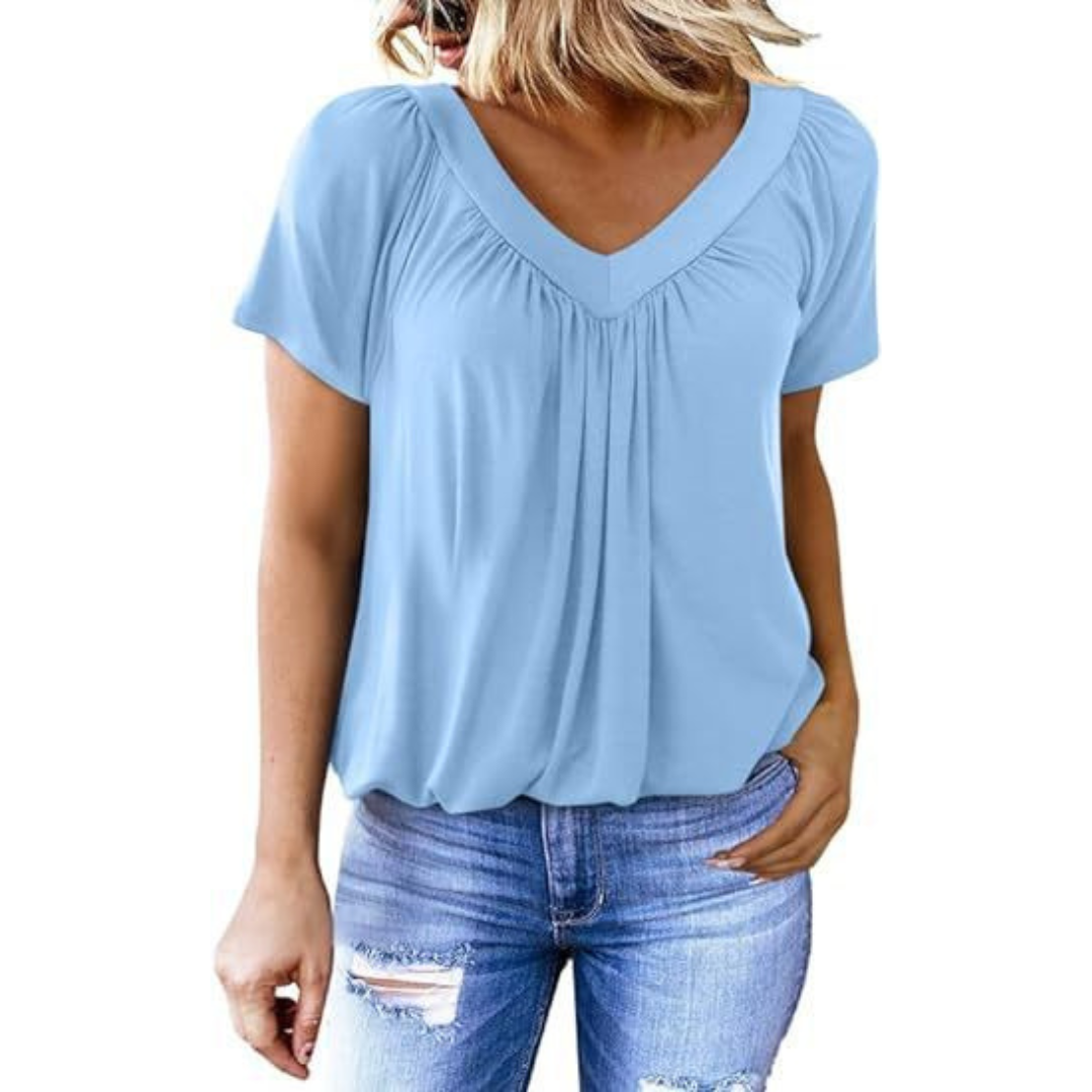 Kathleen – Casual V-Neck Top