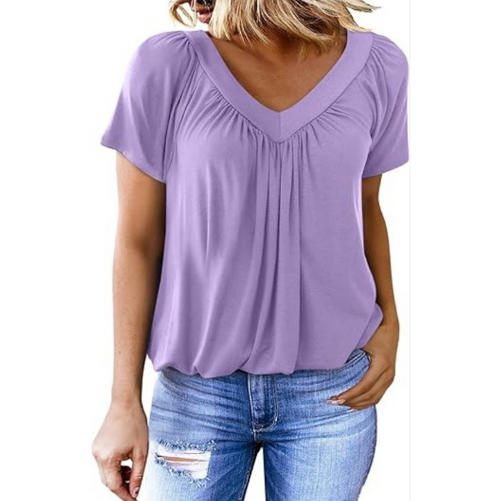 Kathleen – Casual V-Neck Top