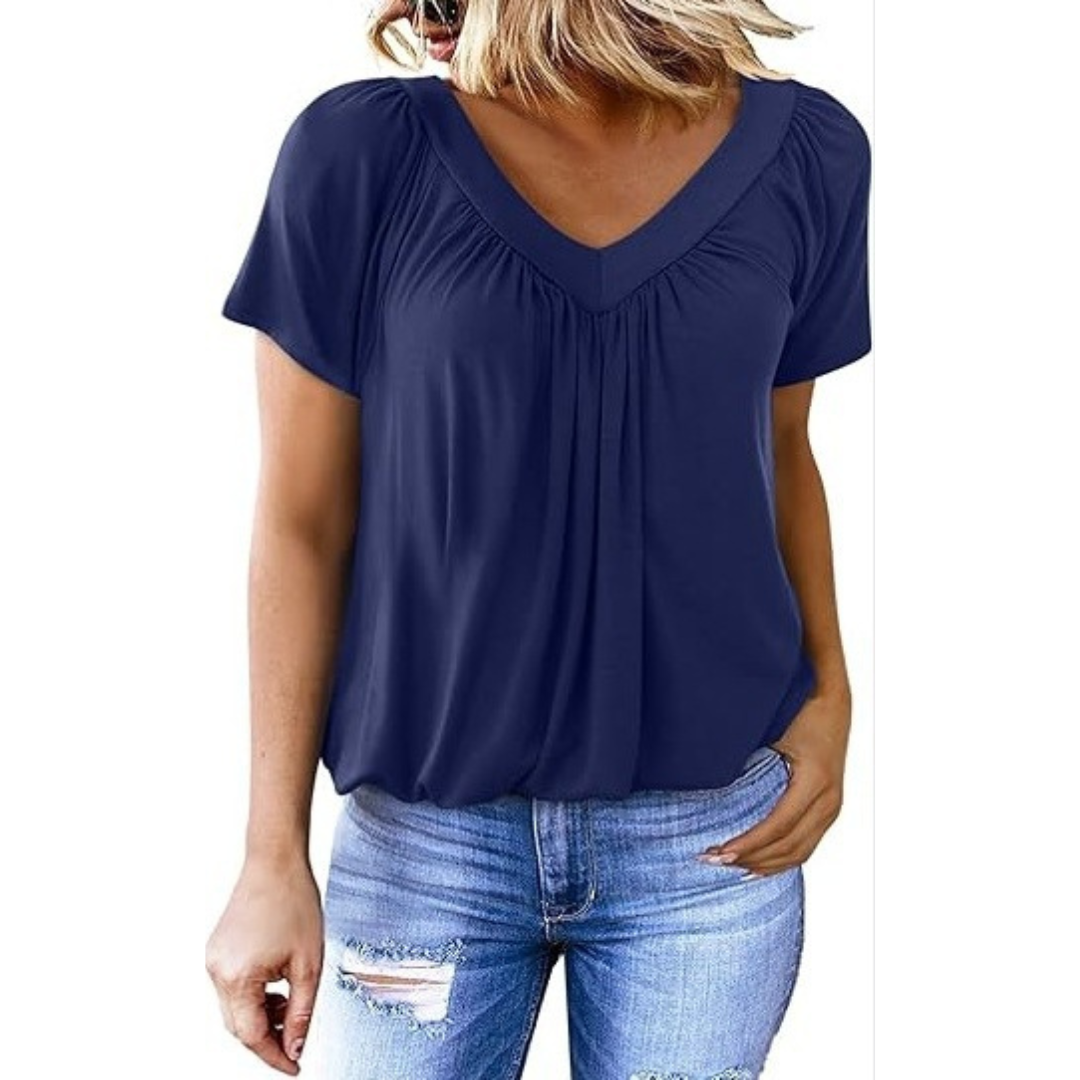 Kathleen – Casual V-Neck Top
