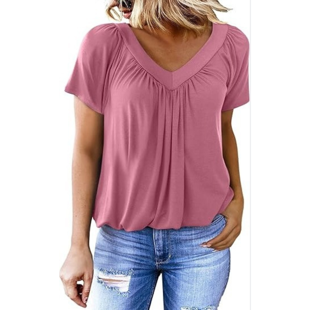 Kathleen – Casual V-Neck Top