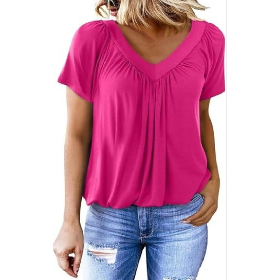 Kathleen – Casual V-Neck Top