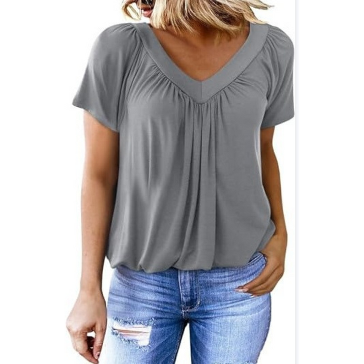Kathleen – Casual V-Neck Top