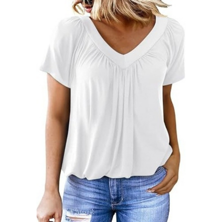 Kathleen – Casual V-Neck Top