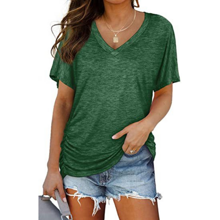 Eily – Classic V-Neck Loose Fit Shirt
