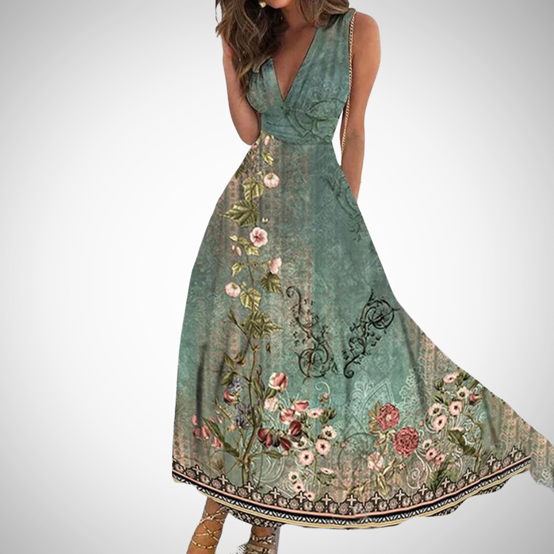 Mavis – Timeless Floral Maxi Dress
