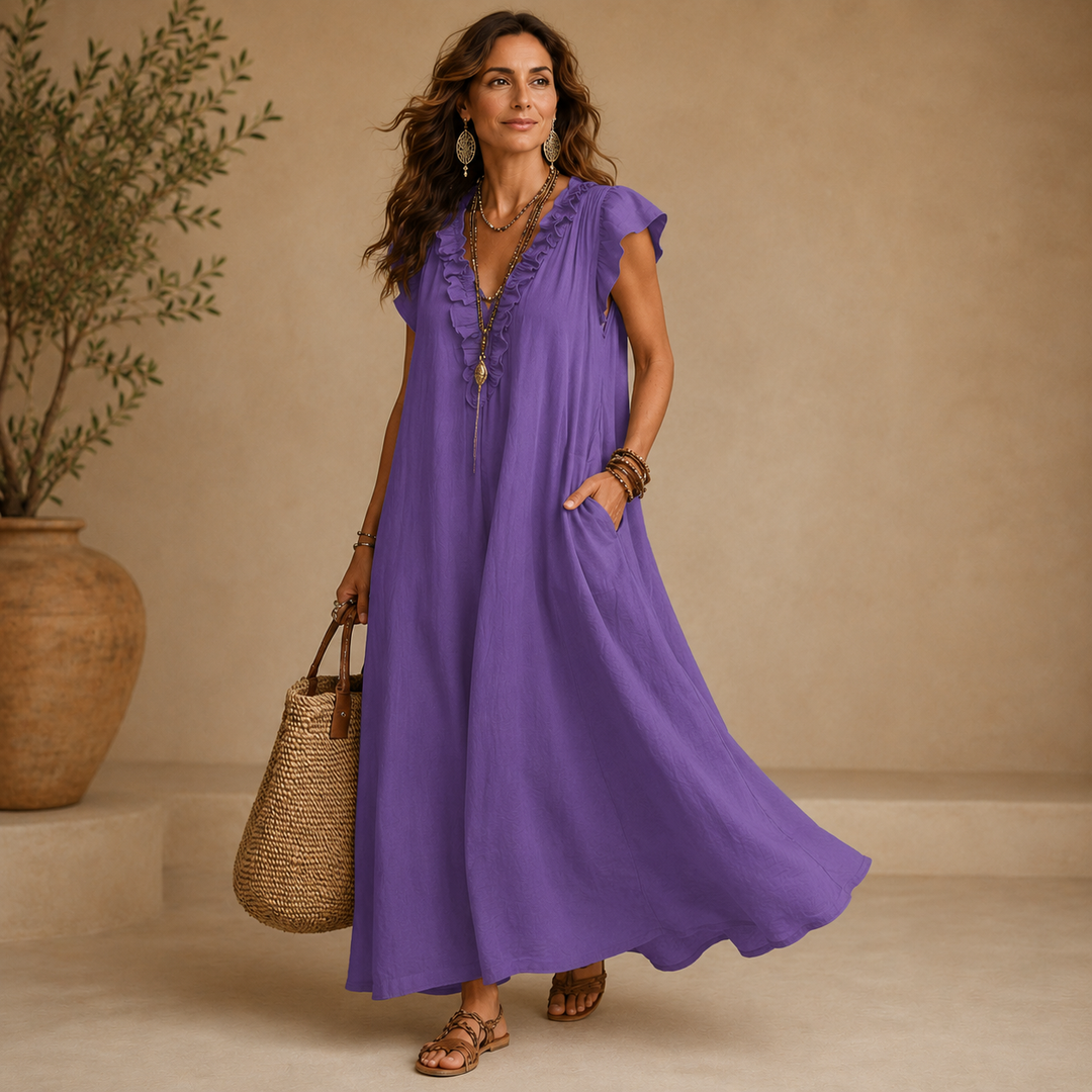 Eileen – Relaxed Ruffle Maxi Dress
