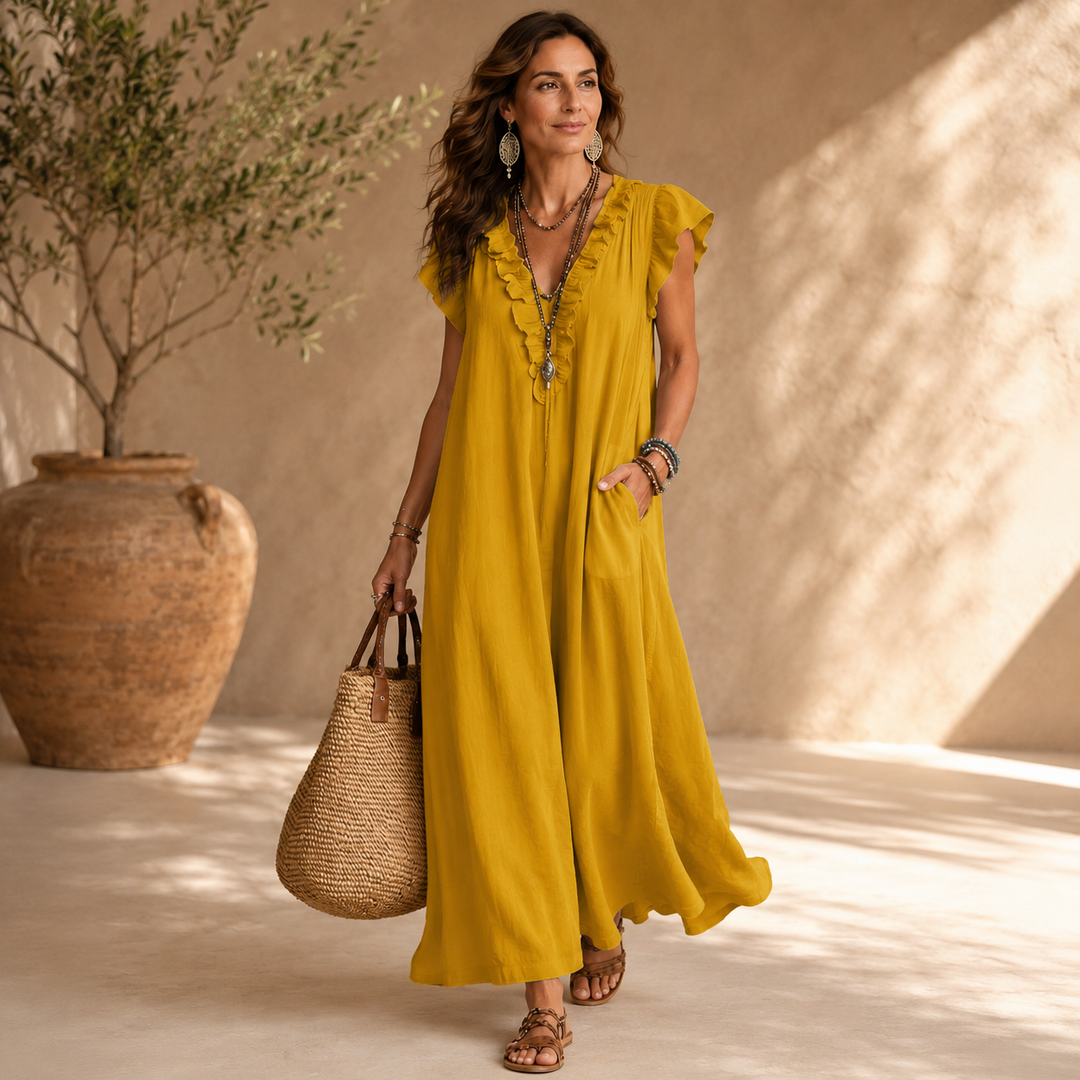 Eileen – Relaxed Ruffle Maxi Dress