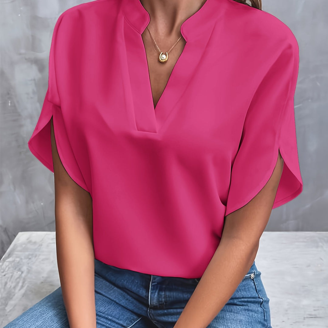 Eileen – Relaxed Fit Short Sleeve Round Neck Knit Top