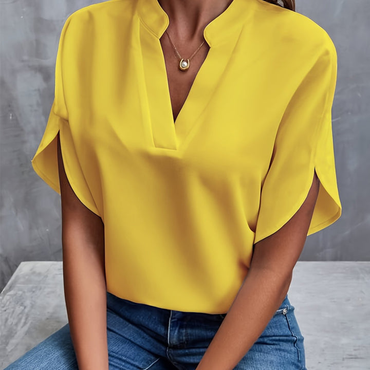 Eileen – Relaxed Fit Short Sleeve Round Neck Knit Top