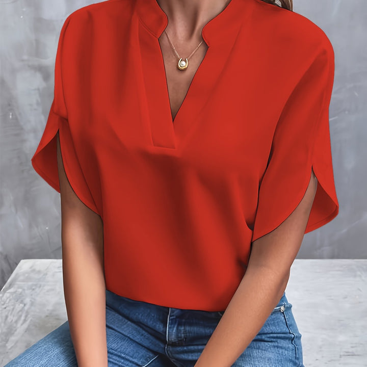 Eileen – Relaxed Fit Short Sleeve Round Neck Knit Top