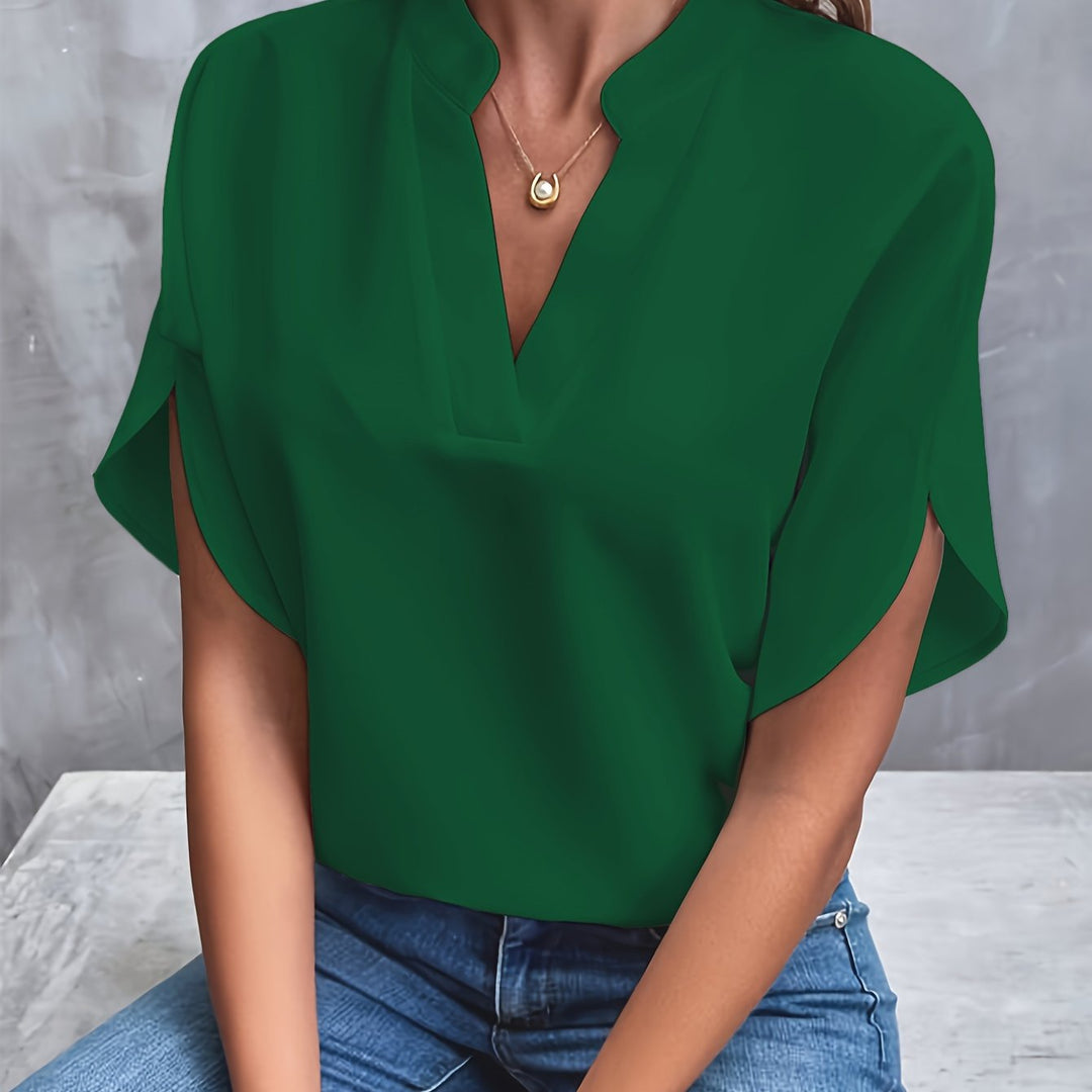 Eileen – Relaxed Fit Short Sleeve Round Neck Knit Top