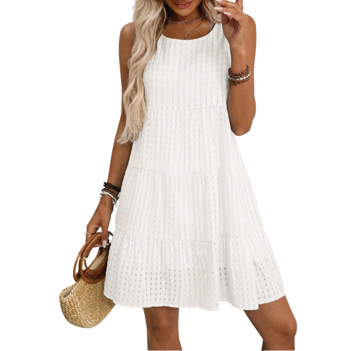 Helena – Breezy Plaid Sleeveless Sundress