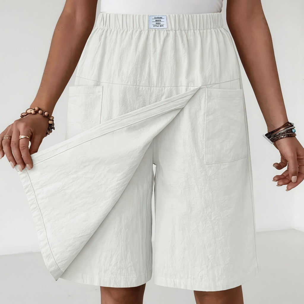 Judith – Elasticated Waist Skort with Deep Pockets