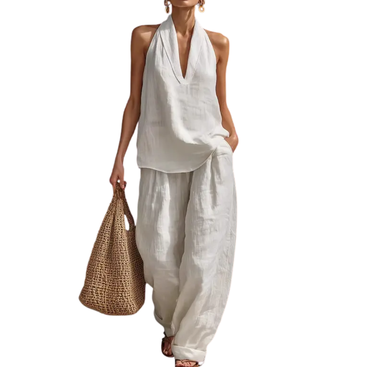 Deirdre – Breezy Halter Wide-Leg Two Piece Set