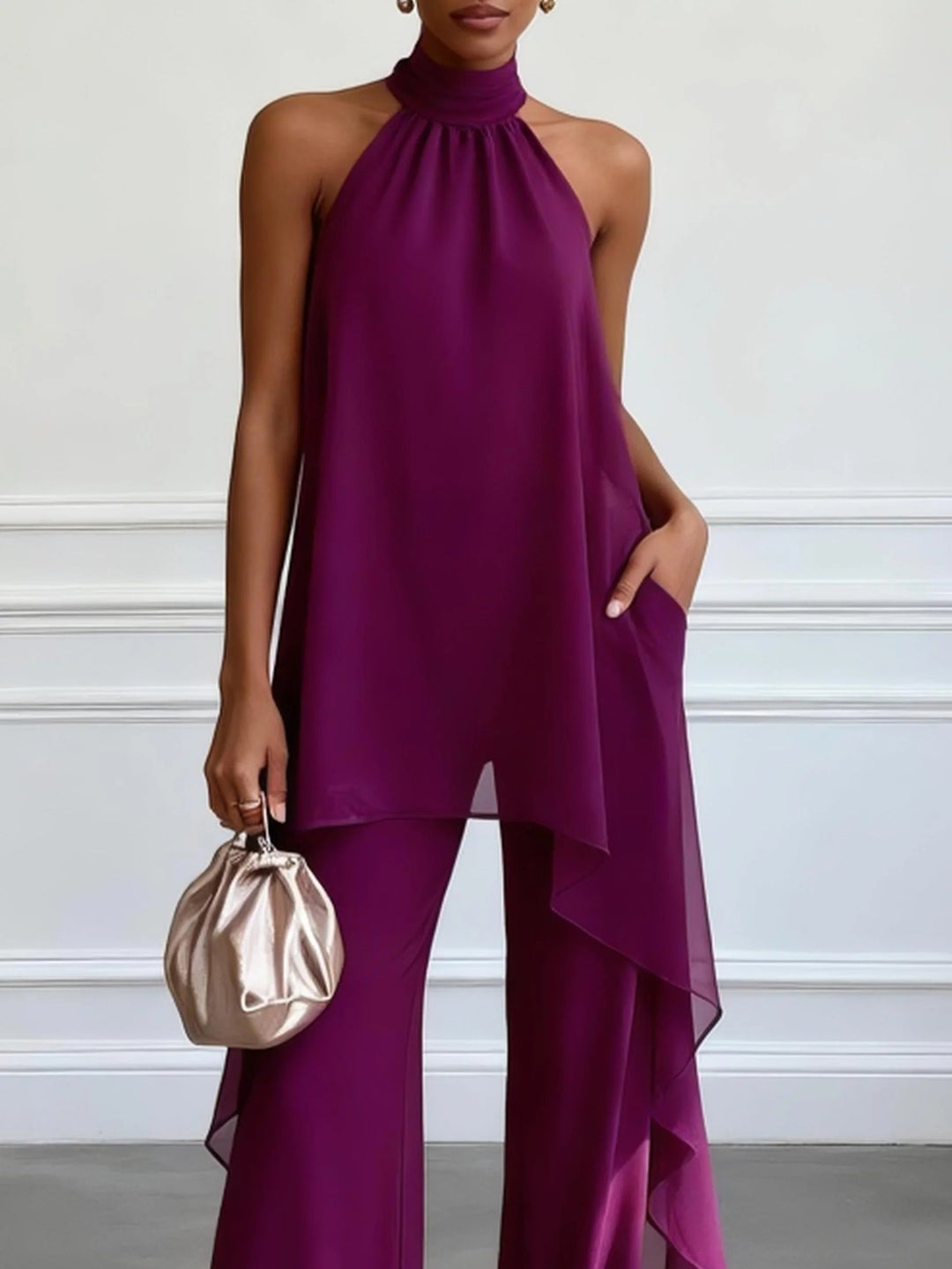 Cheryl – Elegant Halter Set