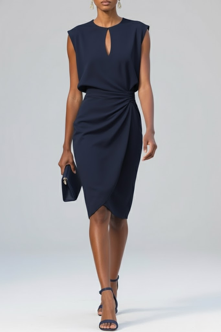 Sandra – Draped Midi Dress