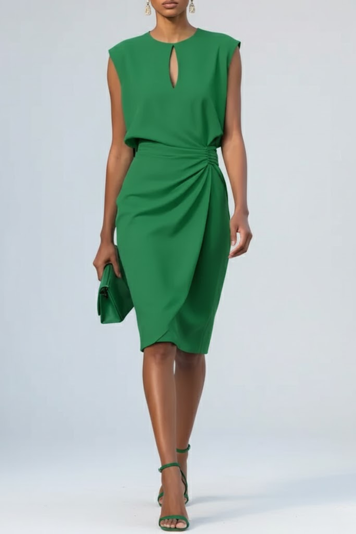 Sandra – Draped Midi Dress