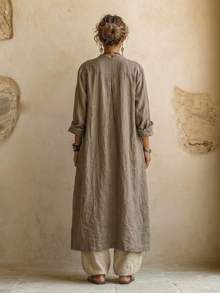 Serena – Linen Three-Piece Wide-Leg Set