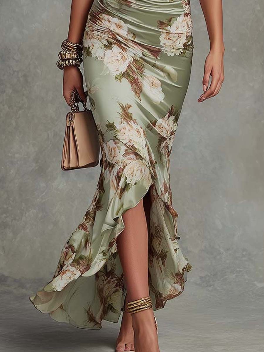 Rosemary – Floral Ruffle Maxi Dress