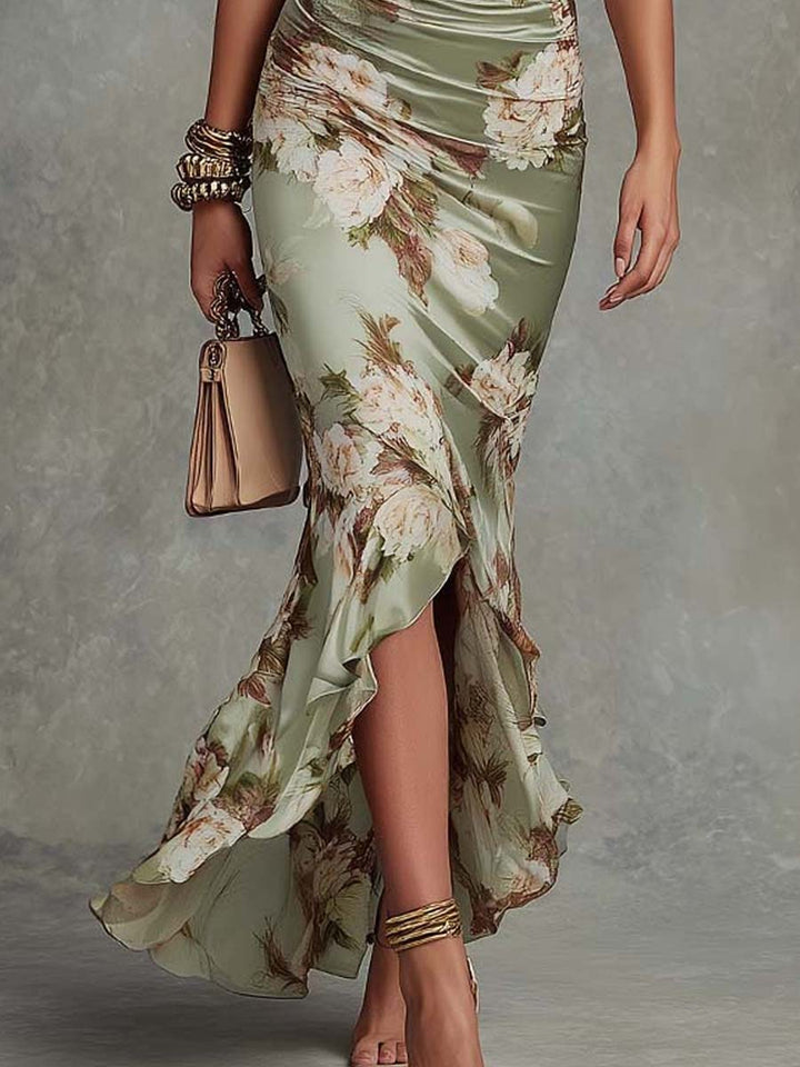 Rosemary – Floral Ruffle Maxi Dress