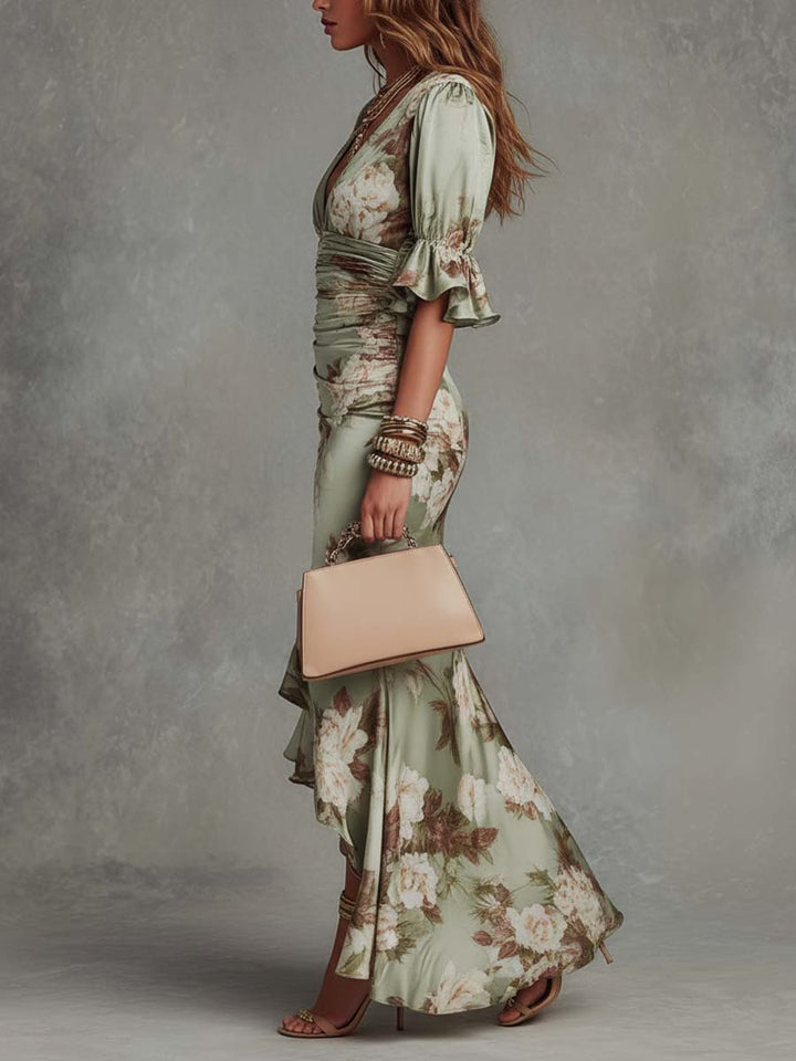 Rosemary – Floral Ruffle Maxi Dress