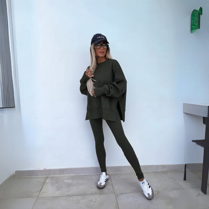 Eileen – Casual Long Sleeve Sweatshirt And Pants Set