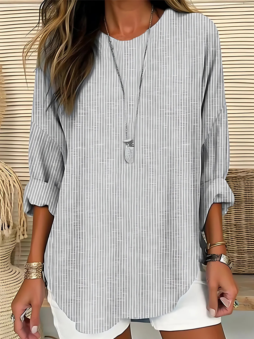 Rosa – Trendy Striped Blouse