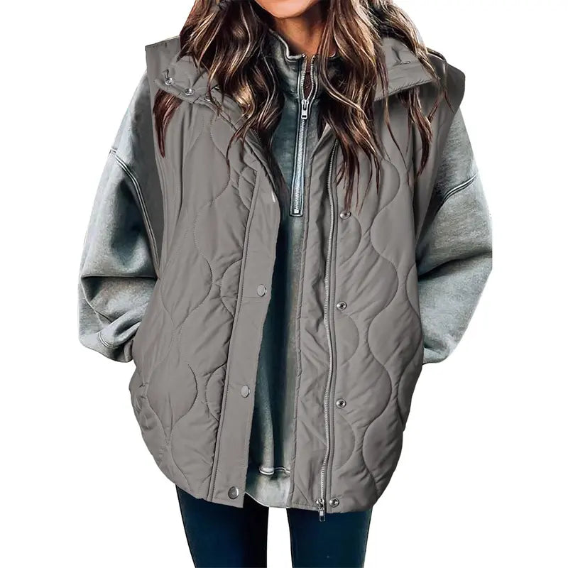 Libby – Casual Quilted Oversized Lightweight Puffer Vest