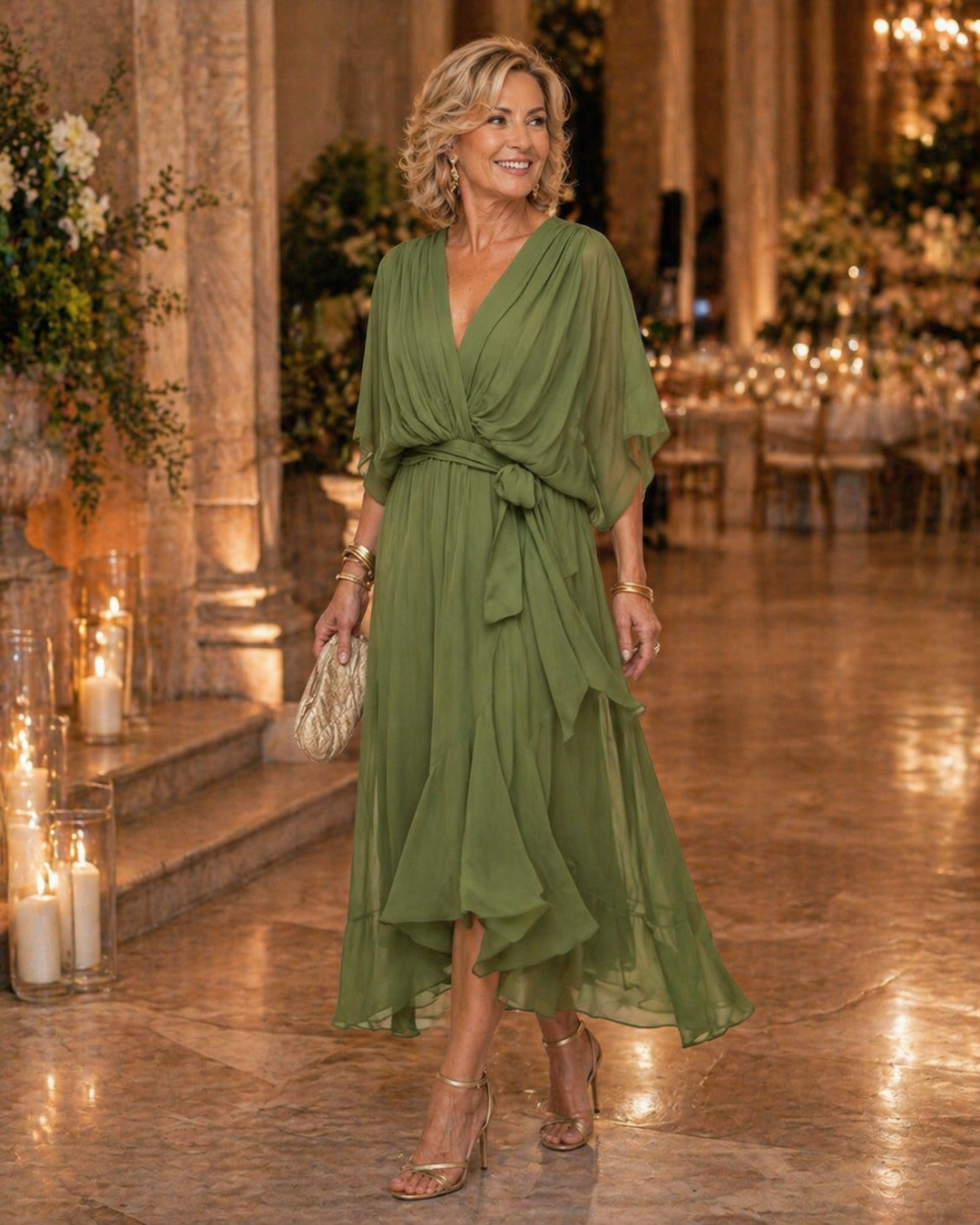 Dorothy – Elegant Wrap Midi Dress