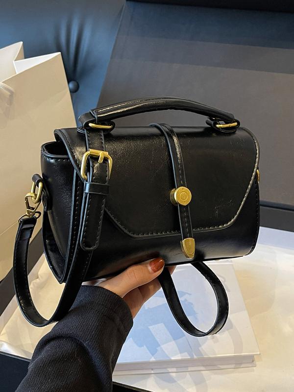 Cynthia – Trendy Contrast Stitching Small Square Shoulder Bag