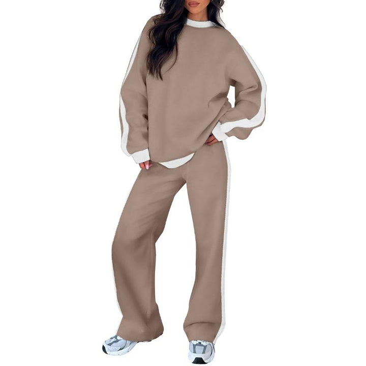 Sally – Comfortable Sweatshirt and Straight Leg Pants Lounge Set