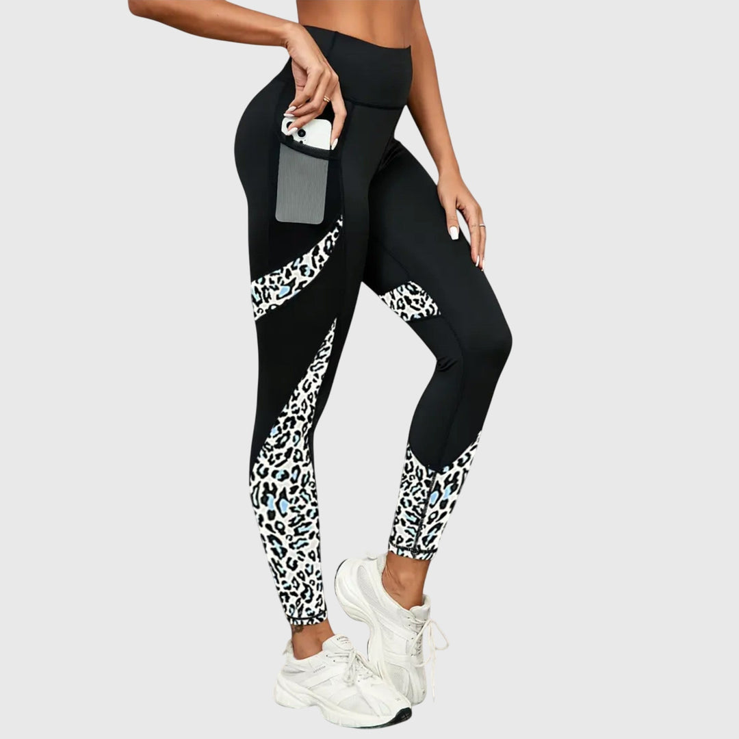 Nadya – High-Waisted Printed Workout Pants