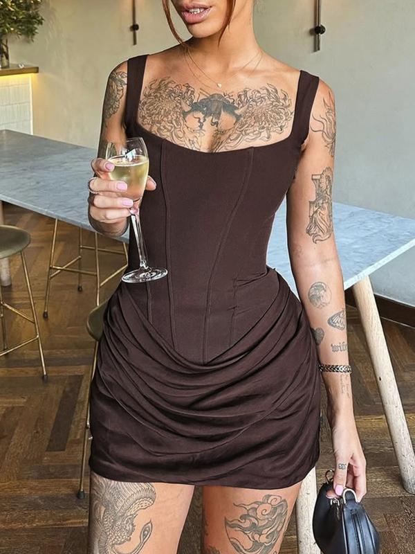 Sonia – Ruched Bodycon Corset Party Mini Dress